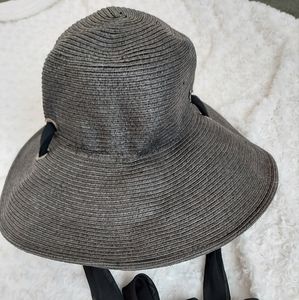 Vivian Collection Brown Wide Brimmed Floppy Packable Sun hat